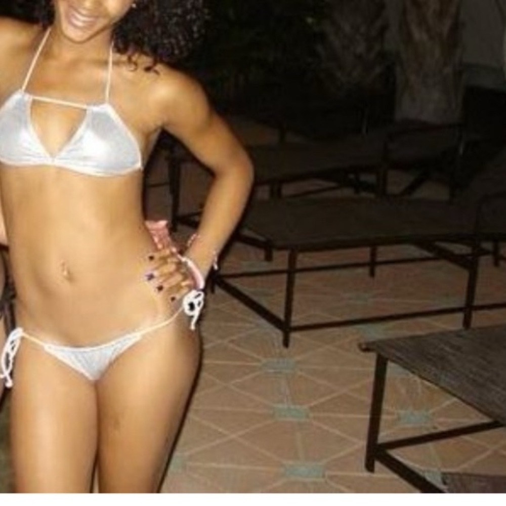 PINK Victoria's Secret Silver Bikini Set